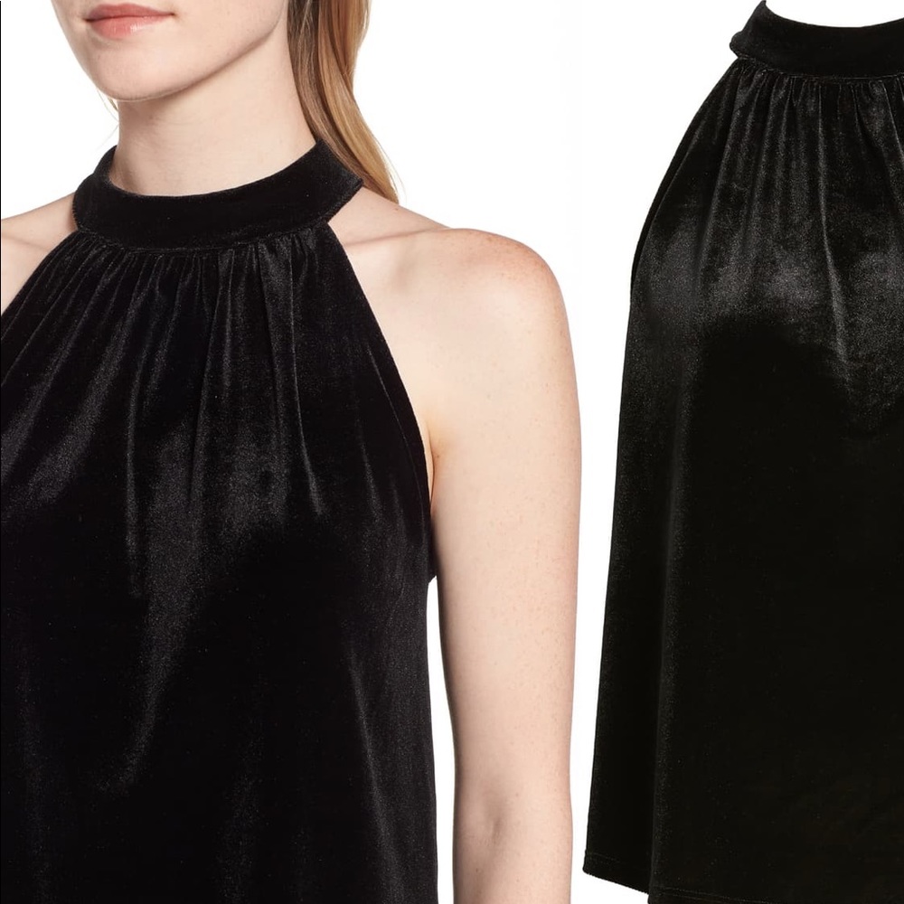 NWT GibsonxGlam Black Velvet Camisole, Size S